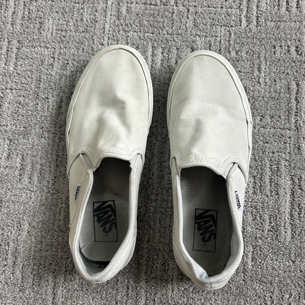 Vans Women’s Classic Slip-On Shoes in White